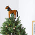 Hand Felted Wool Horse Wreath Christmas Tree Topper Arcadia Home - ARCADIA HOME